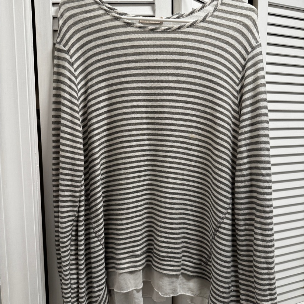 Striped Gray Women's Top